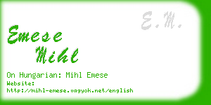 emese mihl business card